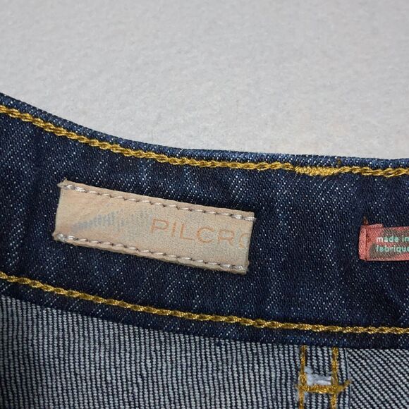 Anthropologie x Pilcro Jeans Women 27 The Split High-Rise Straight Dark Wash - Picture 8 of 14